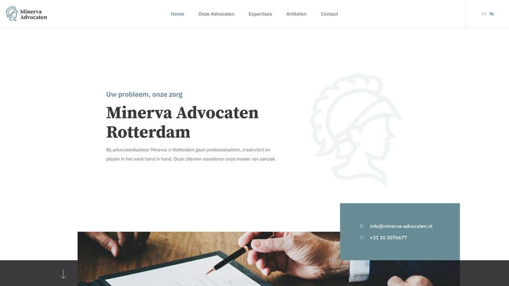 Minerva Advocaten Webdesign Inspirationen Rechtsanwaelte