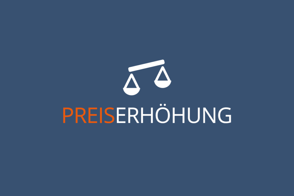 Symbolbild für Preiserhöhung bei Anwalt.de